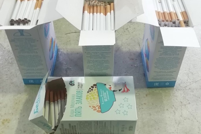 Vaikiškos košės pakeliuose – cigarečių kontrabanda